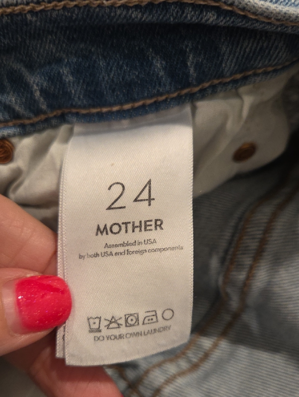 MOTHER The Insider Sneak Fray Jeans In Love On The Boat Size 24! - Picture 7 of 16